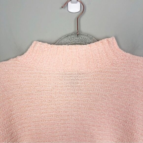 FOREVER 21 | Soft Peach Mock Neck Cropped Sweater Women’s Size Small - Picture 3 of 7